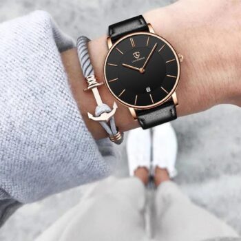 Mens Lavaredo Leather Strap Watch