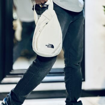 Unisex Mens White Black Fashion Side-Chest bag