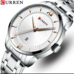 Curren Mens white dial SS Watch with Date Function - Image 4
