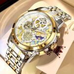 Olives Date Mens Watch SS Two Tone