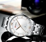 Curren Mens white dial SS Watch with Date Function - Image 3