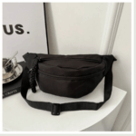Black Unisex Trendy Side Bag