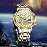 Olives Date Mens Watch SS Two Tone - Image 3