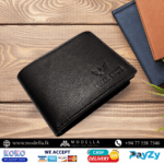 Mens Leather Wallet Bifold Black Brown - Image 3