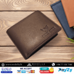 Mens Leather Wallet Bifold Black Brown - Image 2