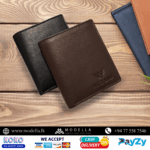 Mens Leather Wallet Book Type - Brown Black - Image 2