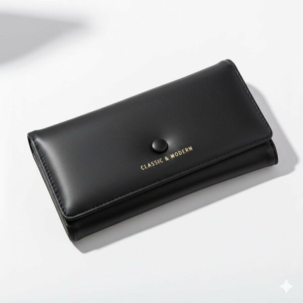 Ladies Women's Black Wallet