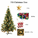 High Quality Bushy Christmas Tree With Decorations & Led - Image 5