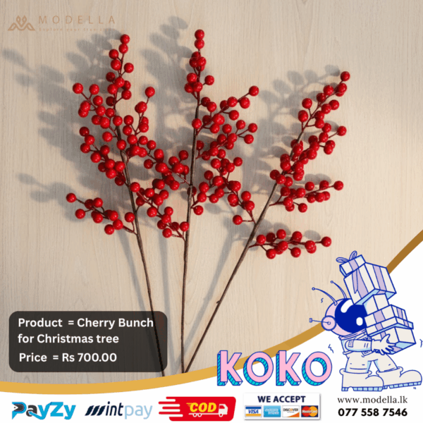 Xmas Christmas Cherry Bunch