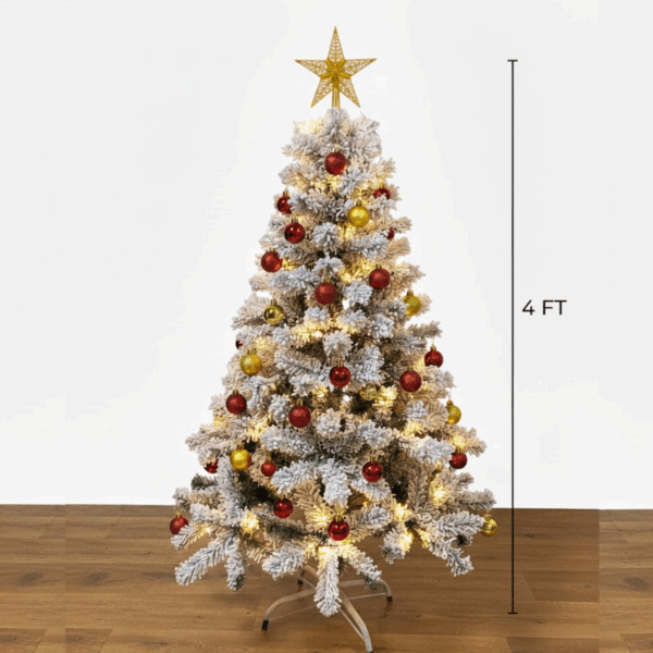 Snow White Christmas Tree with Full Decoration