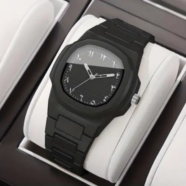 Black Arabic Mens Casual Formal Watch
