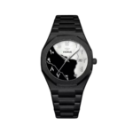 Arabic Steel Date Black Gold Silver High Quality Mens Watch - Image 3