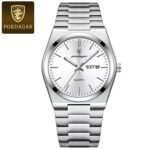 Mens Watch Casual Office Stainless Steel SS Day Date