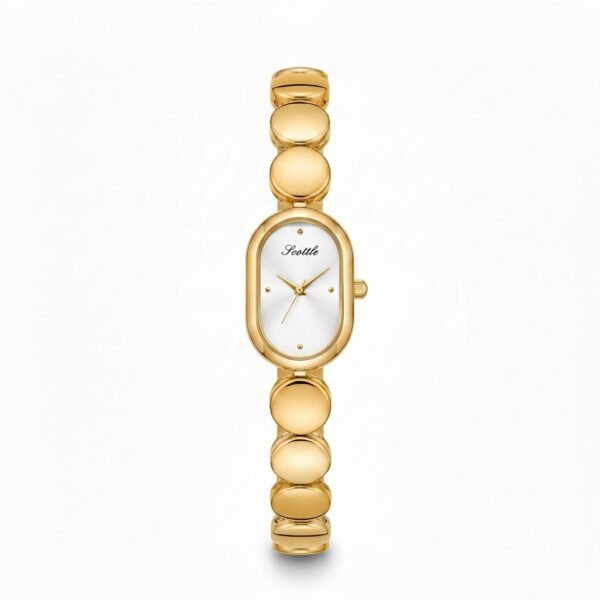 Ladies Oval Shape Women Gold Silver Rose Gold Watch