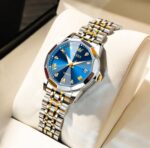 Ladies Olevs Two Tone White Dial Blue Dial Women's SS Girls Watch - Image 2