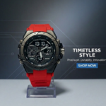 PIAOMA Waterproof Mens Sports Steel Dial Black Watch - Image 3