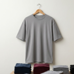 OverSized Plain T-Shirt 240 GSM Cotton Modella - Image 3