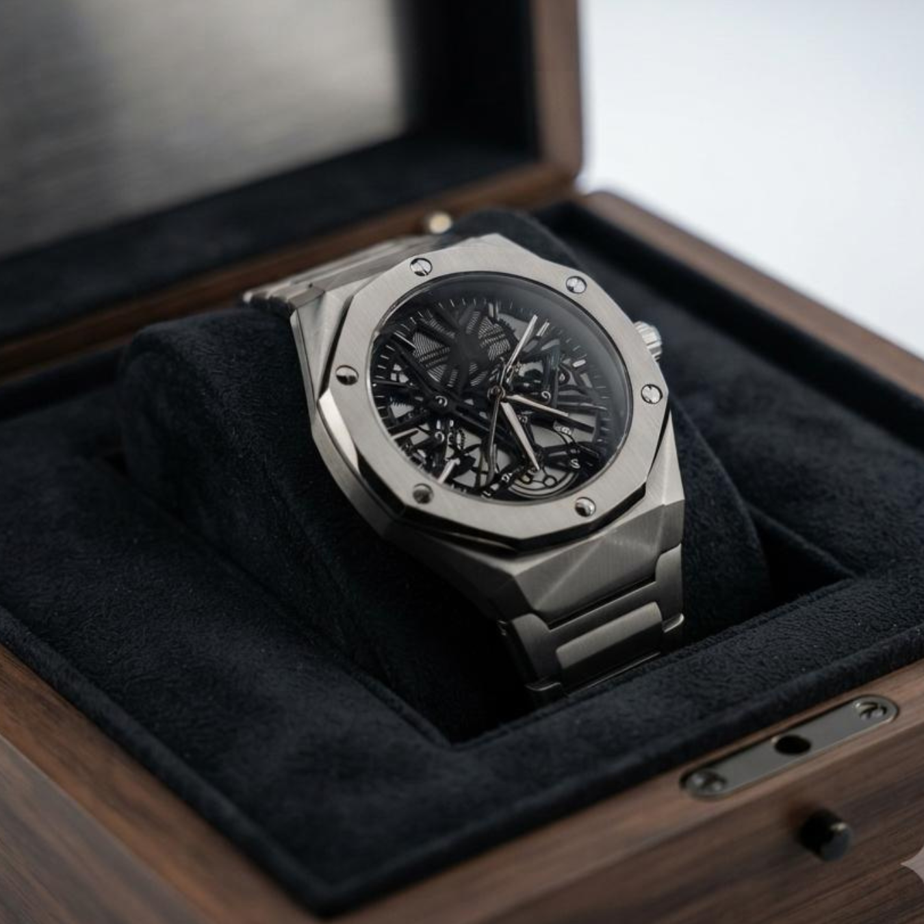 2 Mens Stainless Steel High weight Skeleton Watch - Image 1